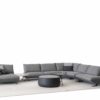 Symba Hoeksalon-Design sofa-Grijze hoeksofa-Strakke zetel-Zwarte poten-Interieurwinkel-MEubelwinkel