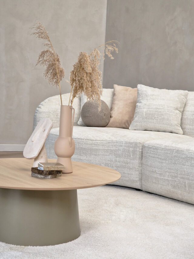 Evolution Design Sofa's-Ronde Sofa-Beige sofa-Design zitbanken op maat-Interieurwinkel-Hasselt