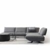 Symba Hoeksalon-Design sofa-Grijze hoeksofa-Strakke zetel-Zwarte poten-Interieurwinkel-MEubelwinkel